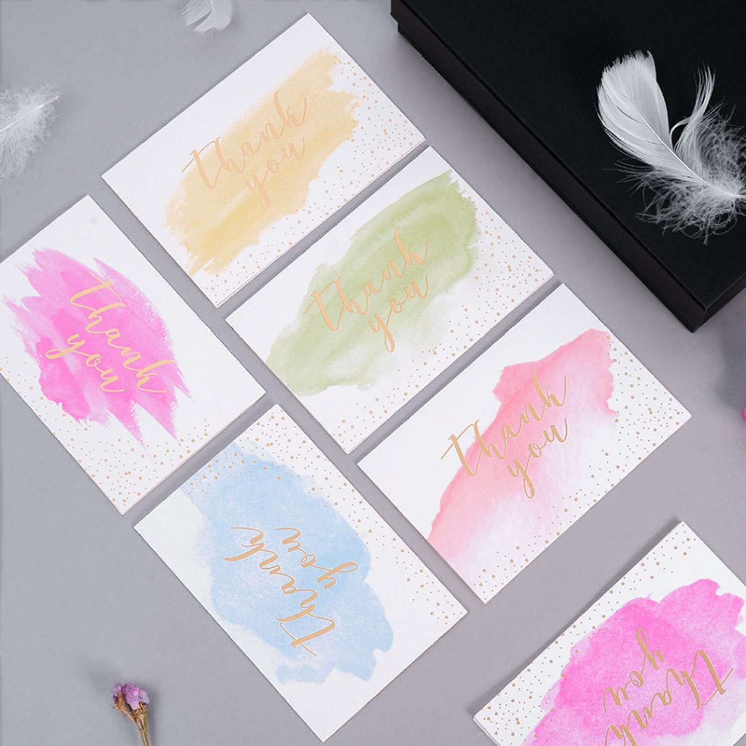 Thank You Card Watercolor Card  Beautiful Card Customized Wholesale